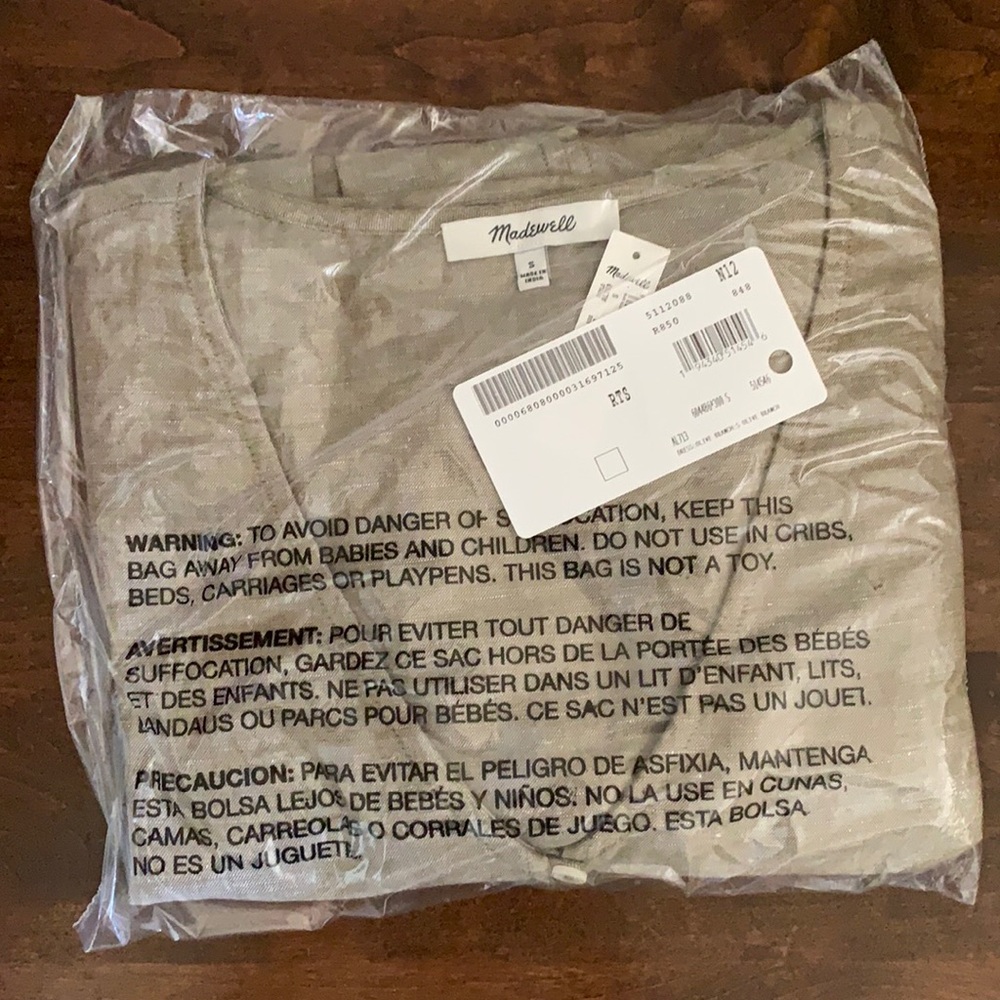 Madewell Linen-blend Vneck Button-front Mini Dress - Picture 8 of 9